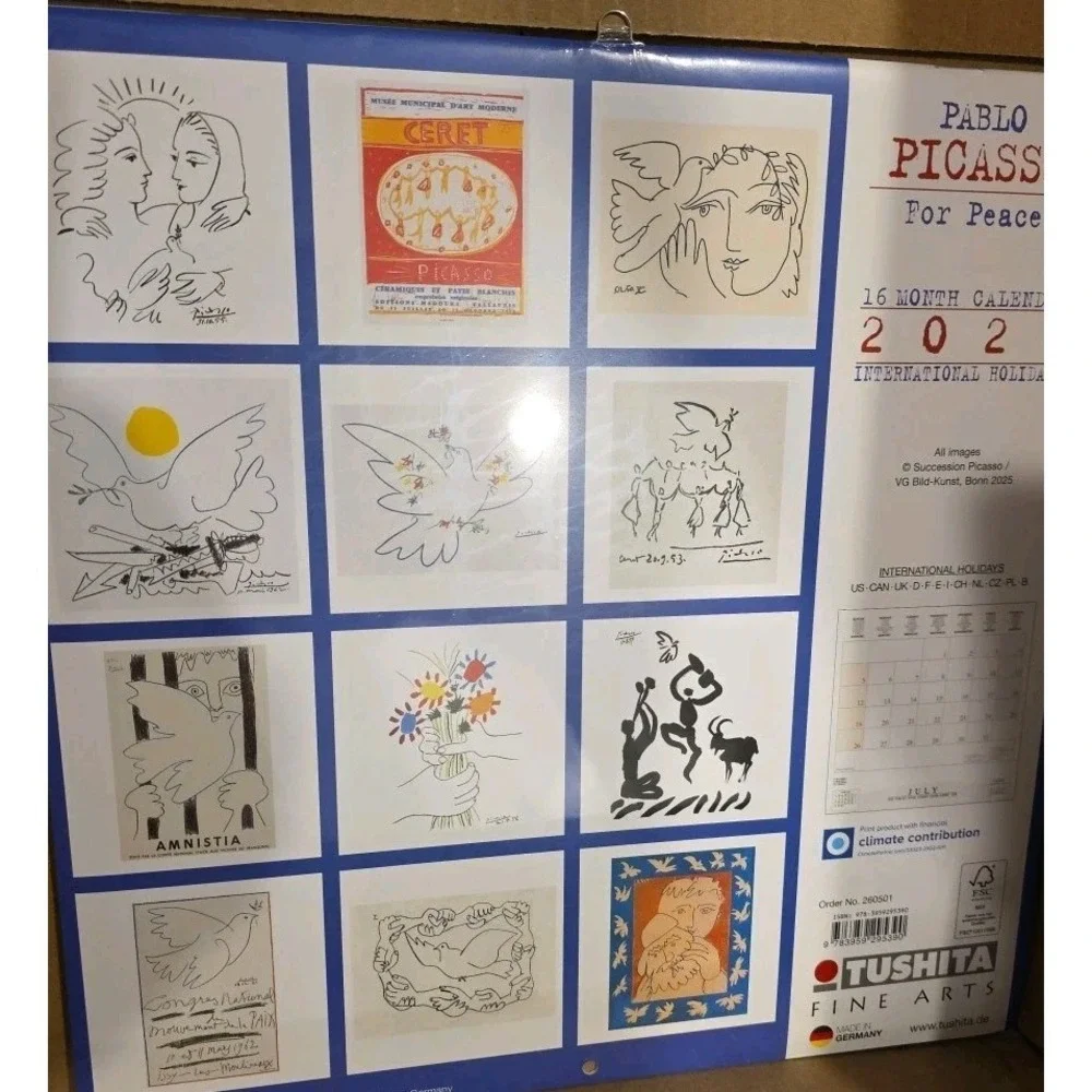 Tushita Publishing, Picasso For Peace 2026 Wall Calendar‎